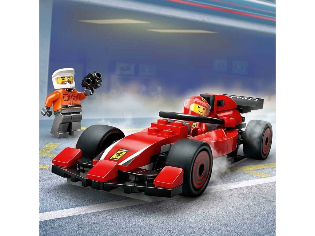 Lego City Formula 1 F1 Pit Stop e meccanici con auto Ferrari