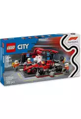 Lego City Formula 1 F1 Pit Stop e meccanici con auto Ferrari
