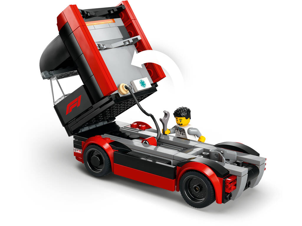 Lego City Formula 1 Camion F1 con le auto di F1 RB20 e AMR24