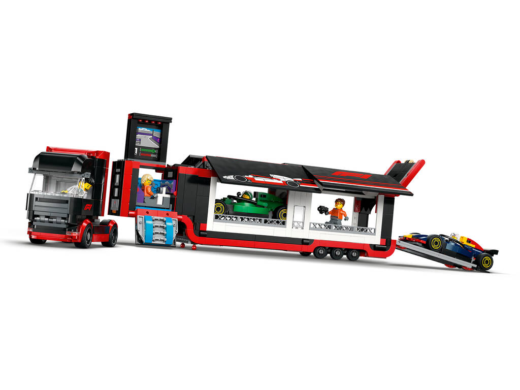 Lego City Formula 1 Camion F1 con le auto di F1 RB20 e AMR24