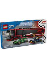 Lego City Formula 1 F1-Truck mit RB20 und AMR24 Rennwagen