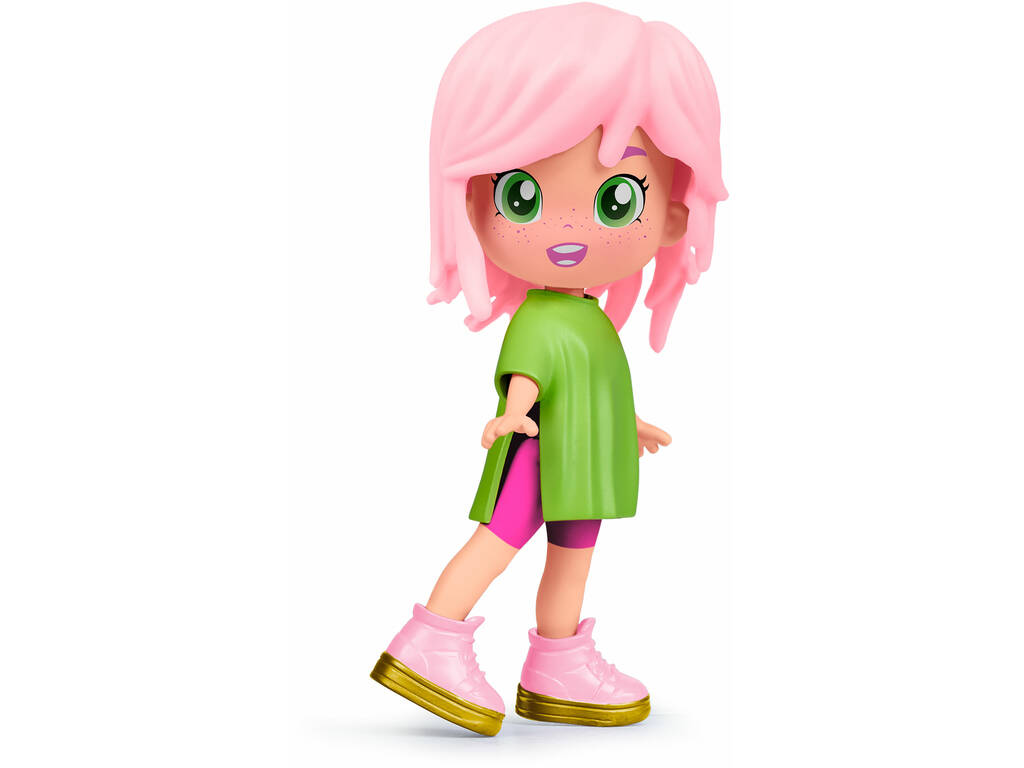 Pinypon Top Girls Bambola Capelli Rosa