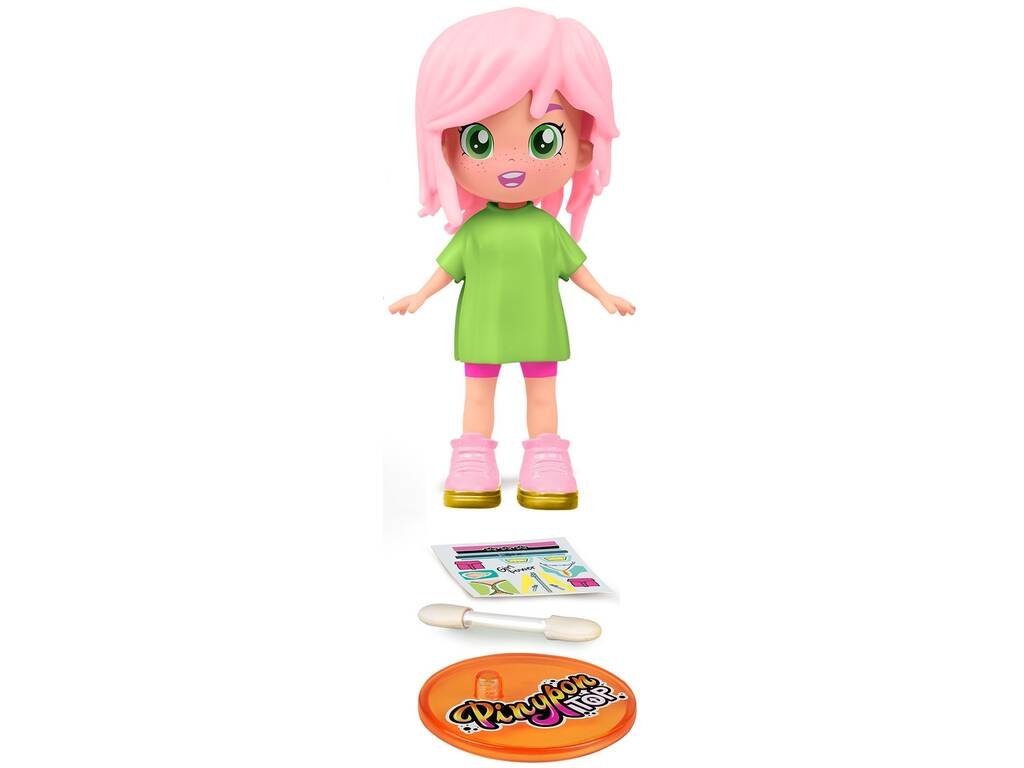 Pinypon Top Girls Bambola Capelli Rosa