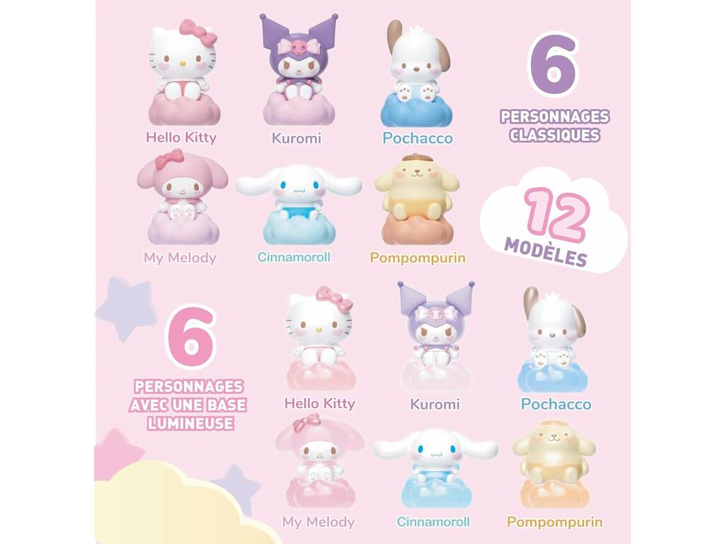 Hello Kitty and Friends Baby Angel Figura Sorpresa da 4 cm con Luce