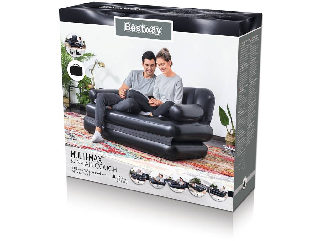 Divano gonfiabile Multi-Max 5-in-1 da 64x152x188 cm Bestway 75054