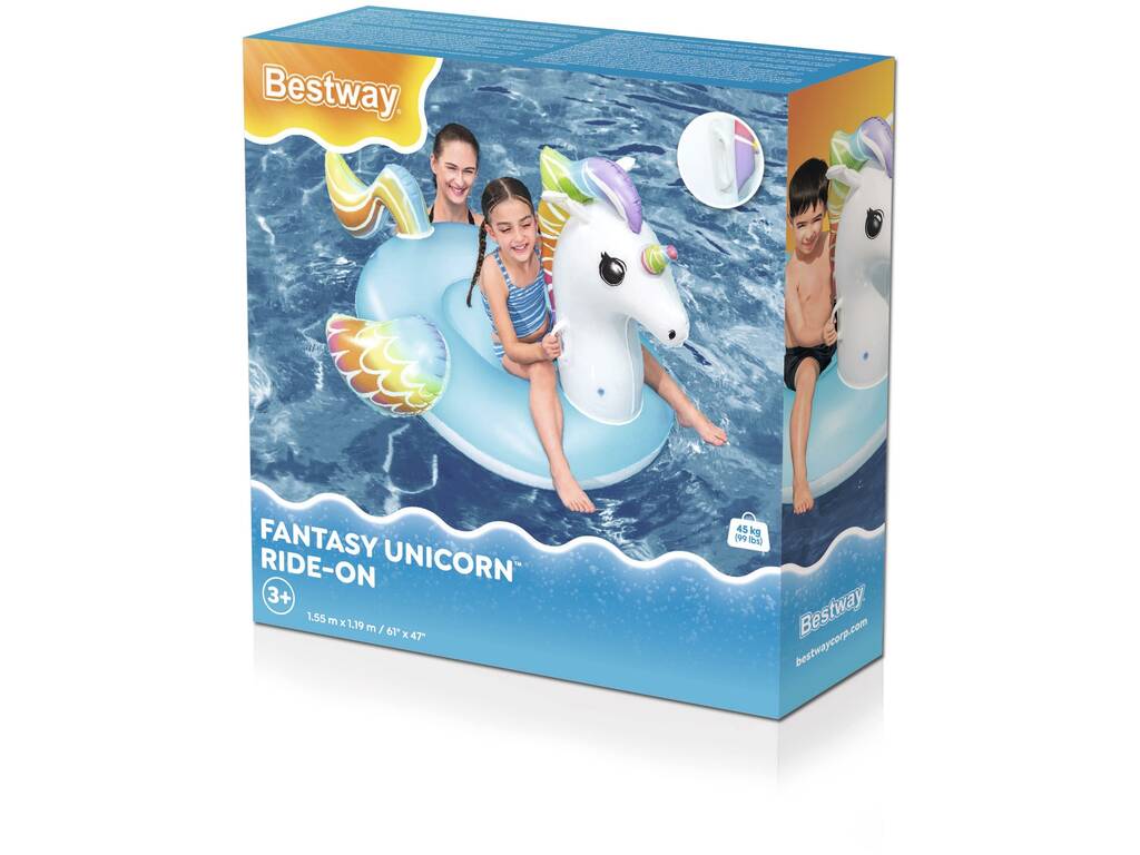 Bestway 41114 Aufblasbares Einhorn Fantasy Unicorn 155x119 cm