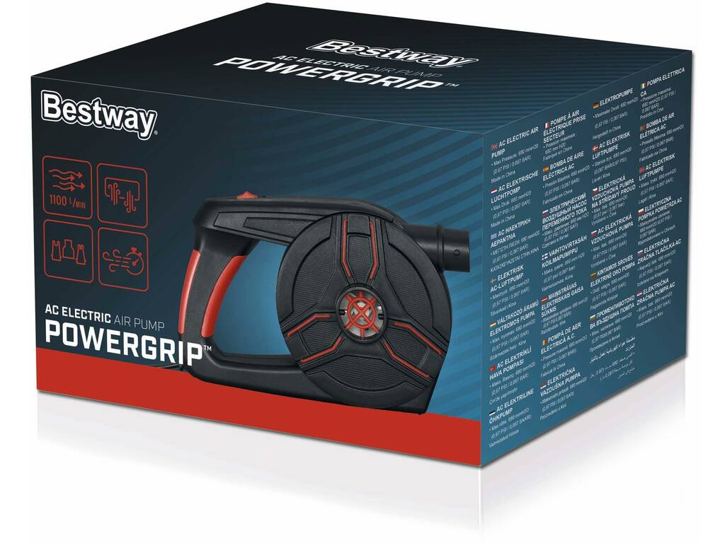 Gonfiatore elettrico Powergrip da 1100 l/min Bestway 62258