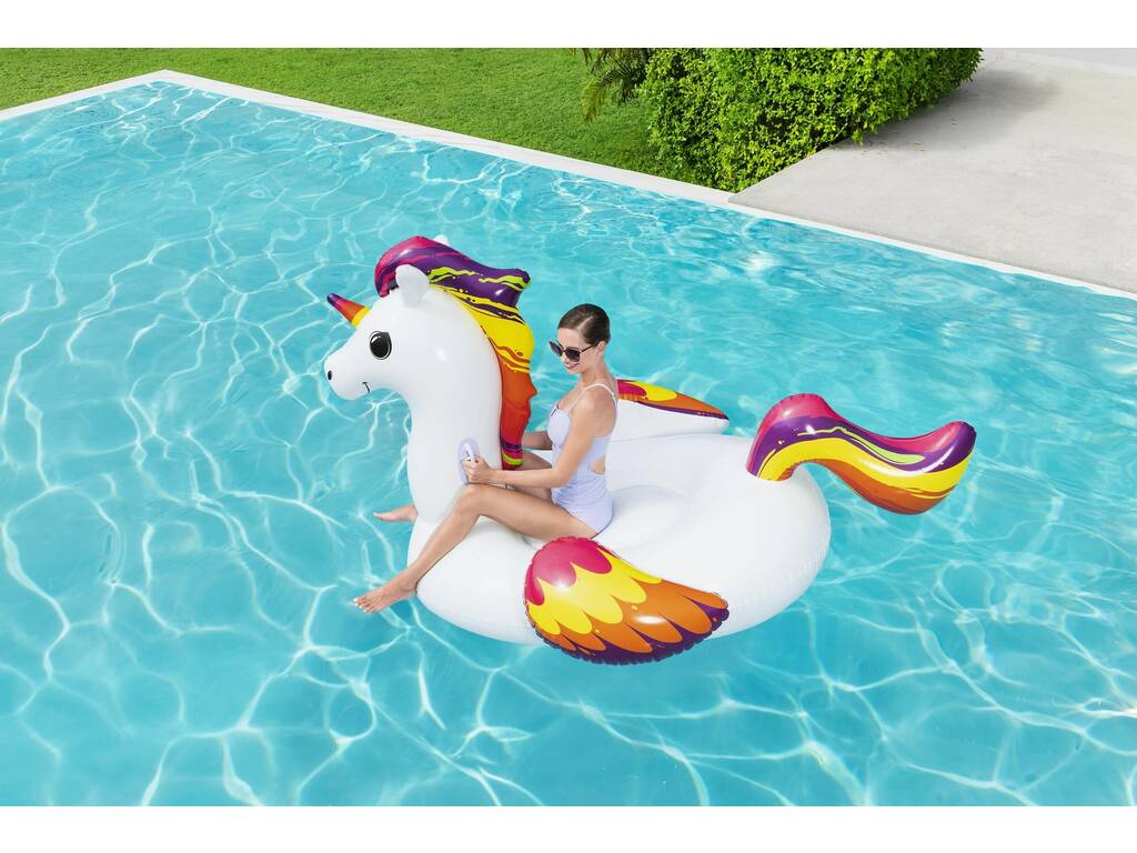 Unicorno gonfiabile gigante Unicorn Ride-On 224x164 cm Bestway 41113