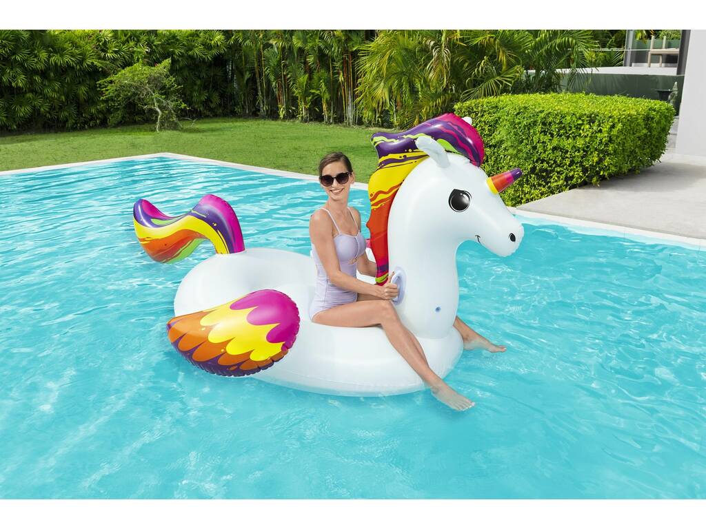Unicorno gonfiabile gigante Unicorn Ride-On 224x164 cm Bestway 41113