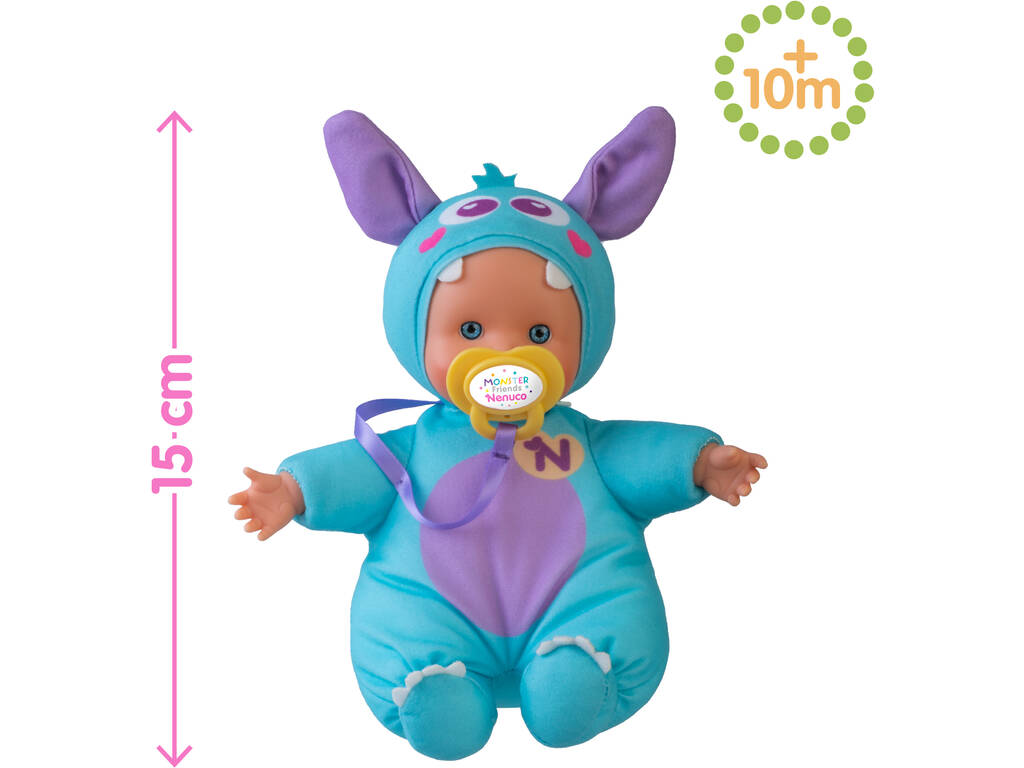 Nenuco Monster Friends Bambola blu e lilla da 20 cm