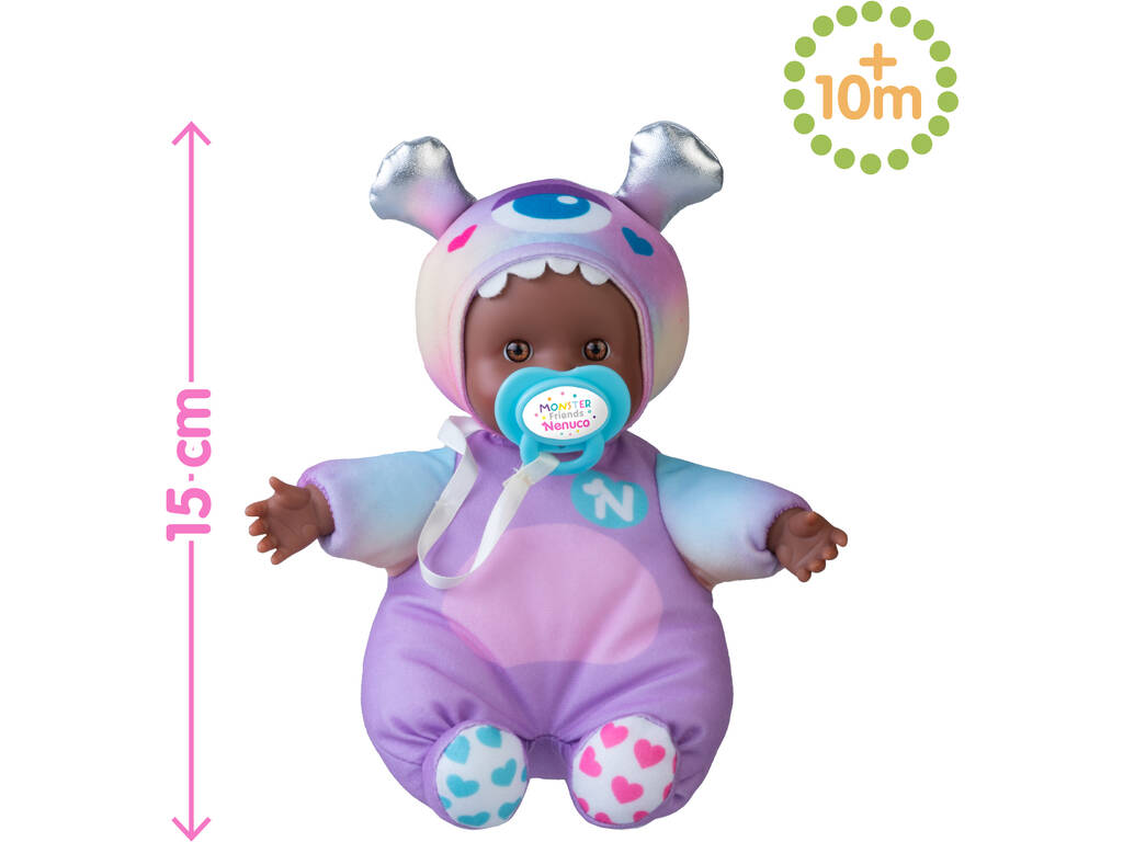 Nenuco Monster Friends Bambola Lilla e Blu da 20 cm