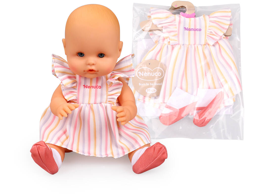 Nenuco Roupinha Casual 35 cm Vestido Listras