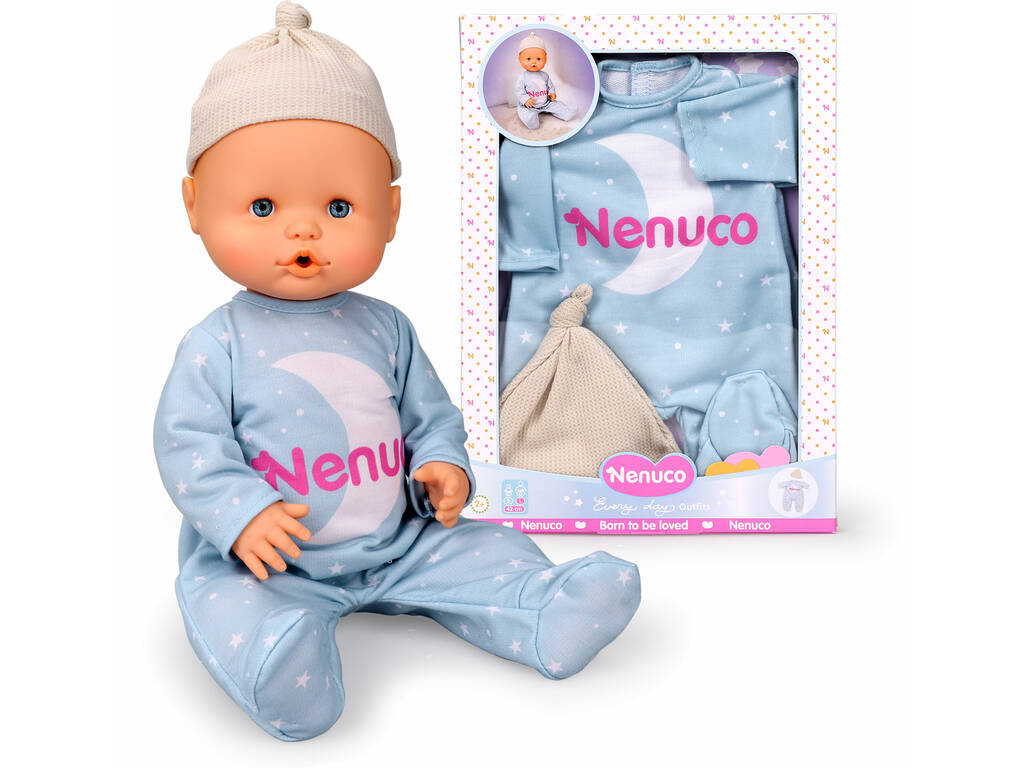 Nenuco Roupa de Diário Pijama com Gorro