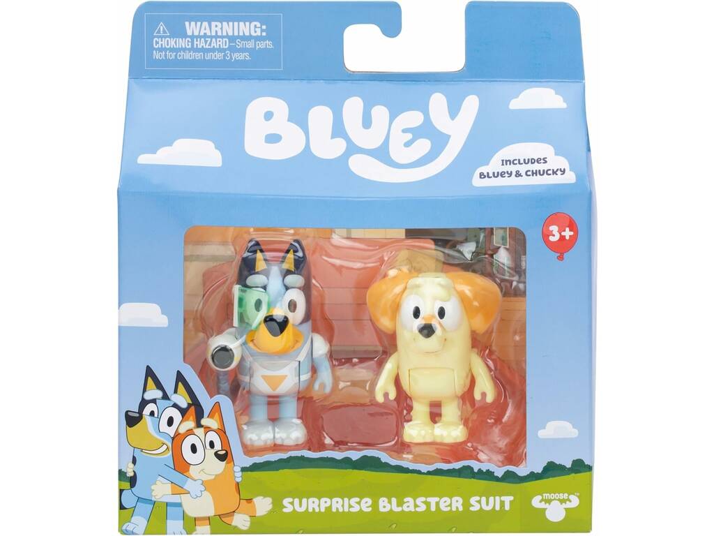 Bluey Pack Costume con pistola a sorpresa con 2 figure