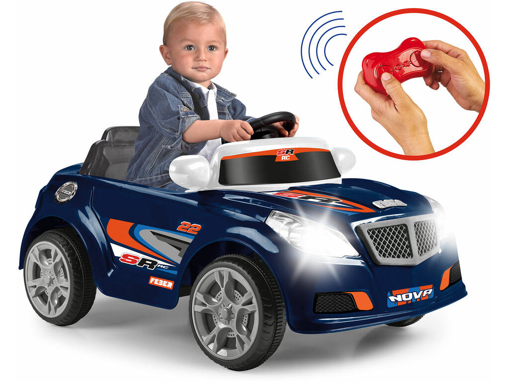 Coche Descapotable Twinkle Car Azul Oscuro Radio Control a Batería de 12V