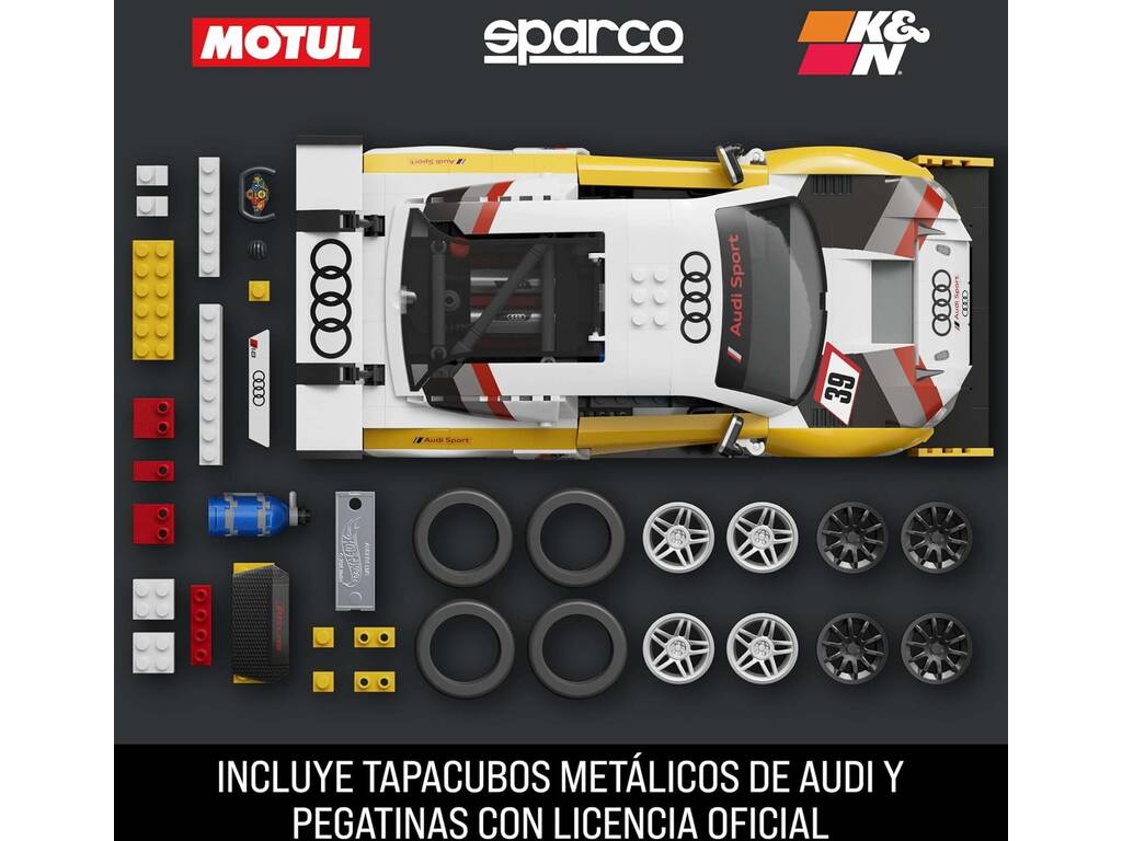 Hot Wheels Elite Series Mattel Brick Shop 15 Audi R8 LMS de 820 Piezas