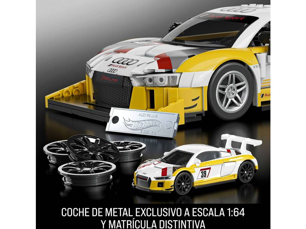 Hot Wheels Elite Series Mattel Brick Shop 15 Audi R8 LMS de 820 Piezas