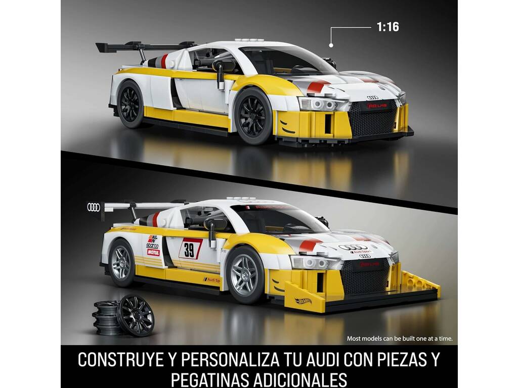 Hot Wheels Elite Series Mattel Brick Shop 15 Audi R8 LMS de 820 Piezas