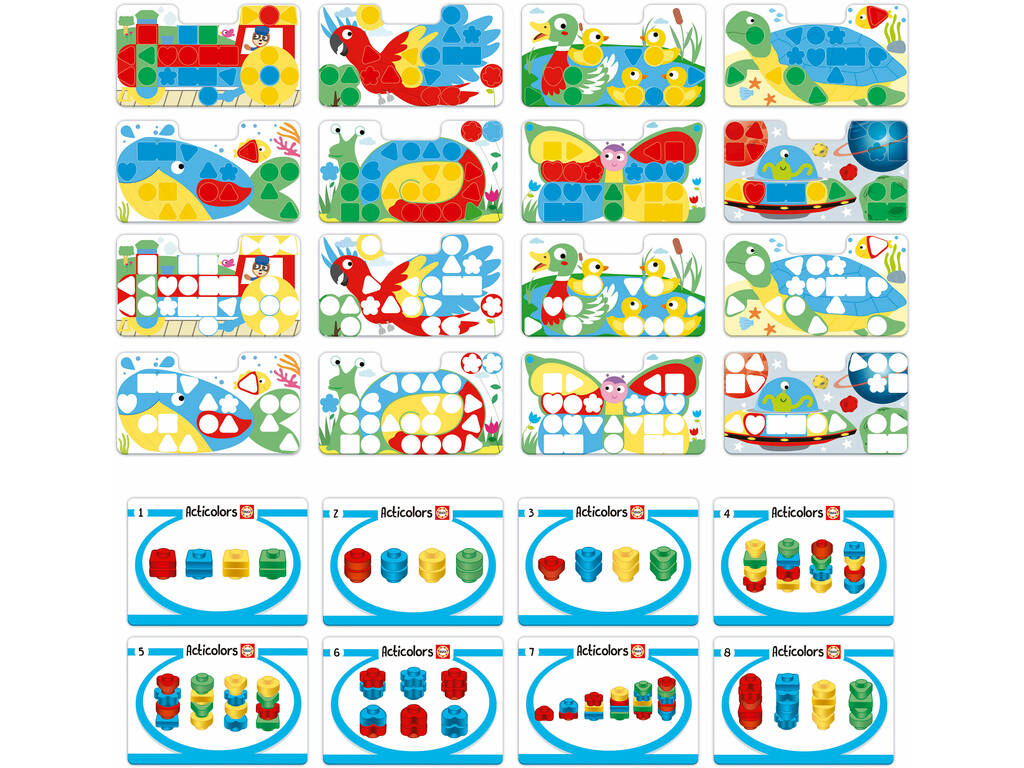 Acticolors Baby con 8 fogli e 44 pezzi