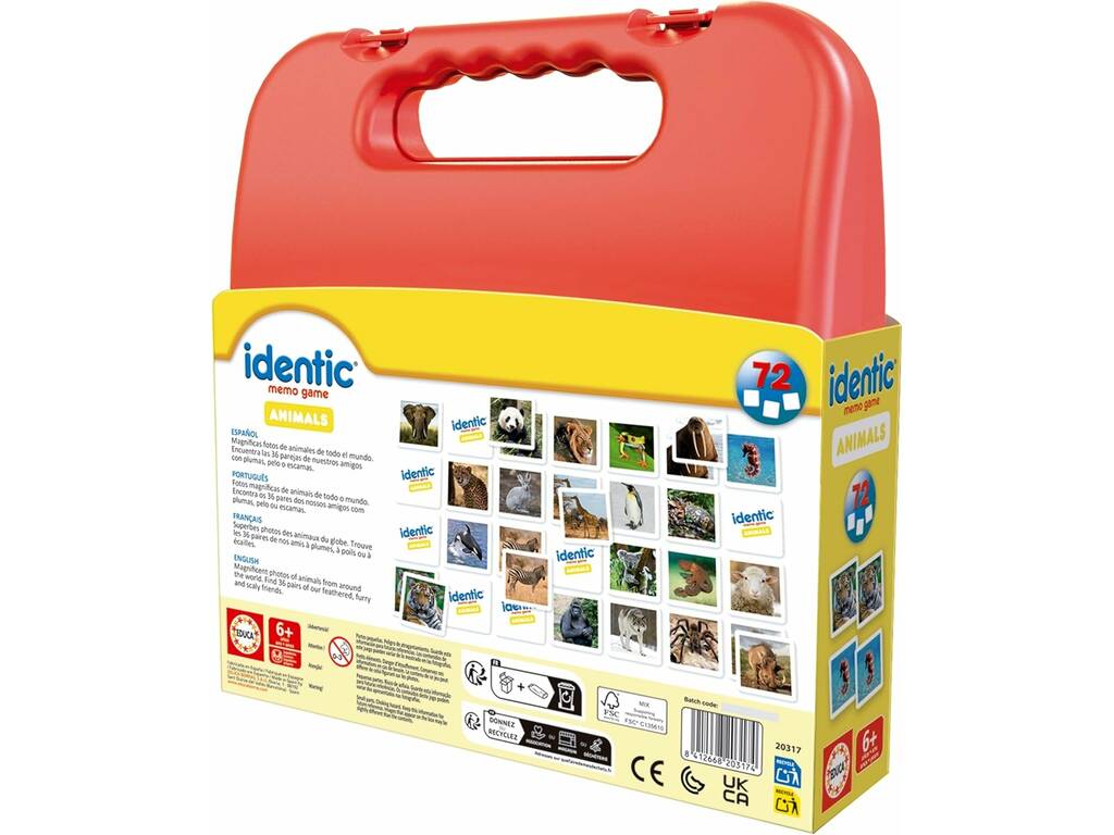 Jeu de mémoire pour mallettes d'animaux Identic