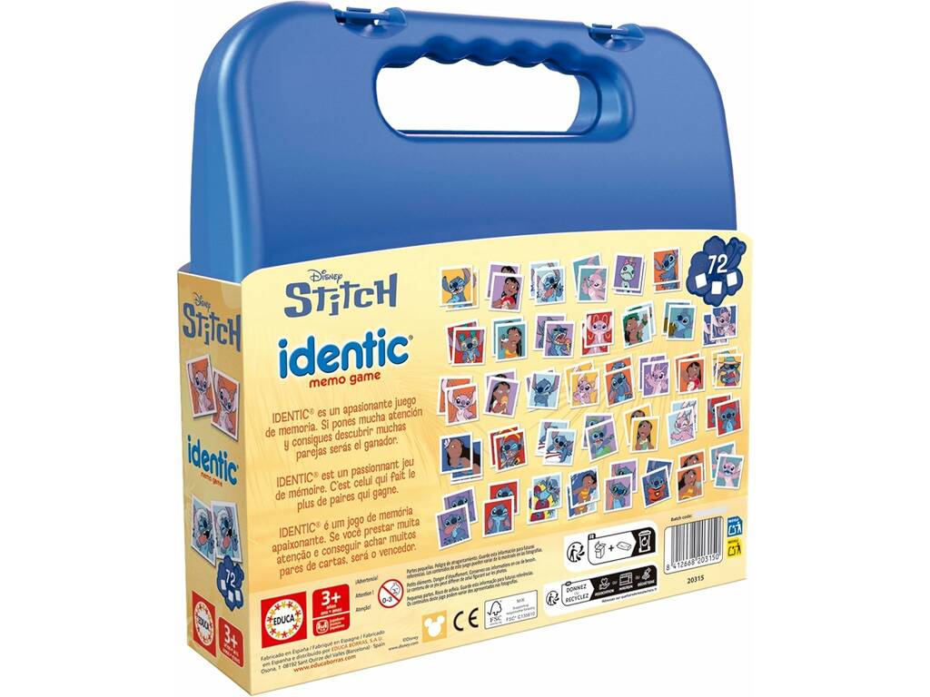 Stitch Valigetta Gioco di memoria Identic