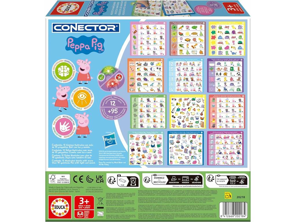 Connettore Peppa Pig Associa immagini con penna auto-correttiva