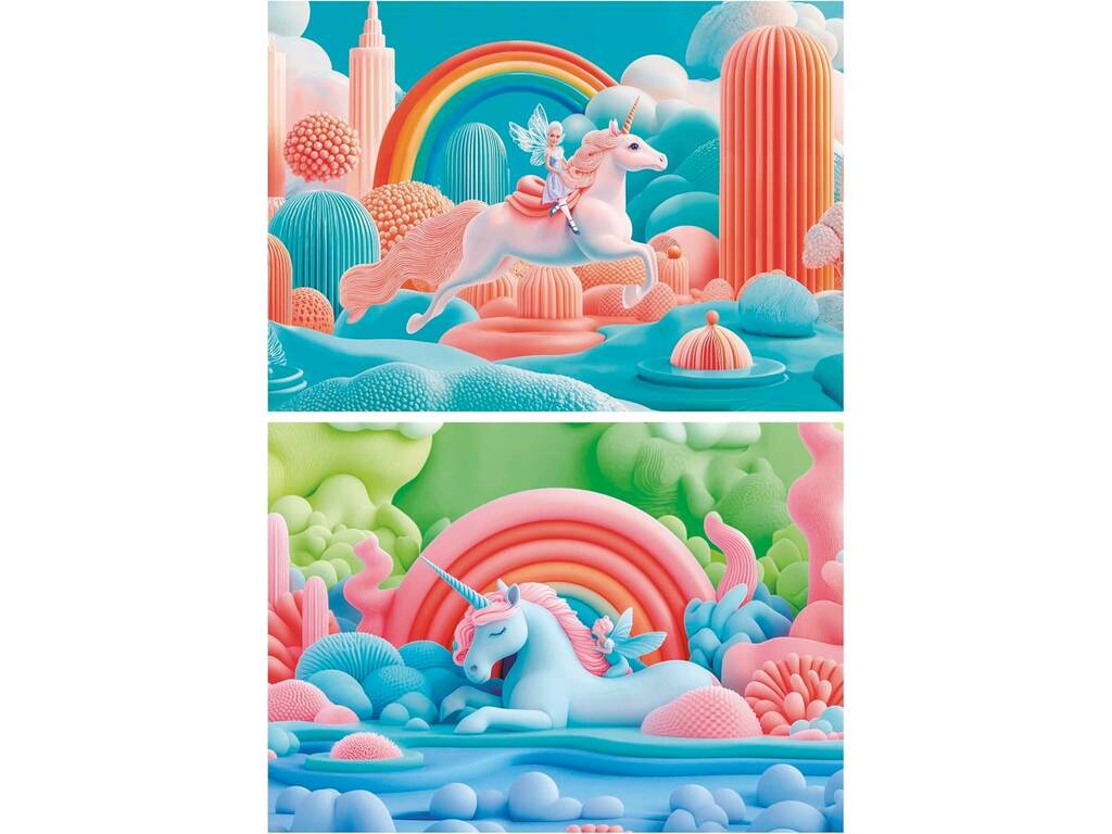 Puzzle 2X48 Unicorni magici