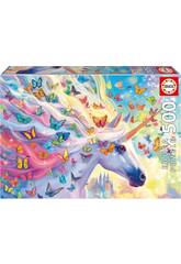 Puzzle 500 Regenbogen-Einhorn