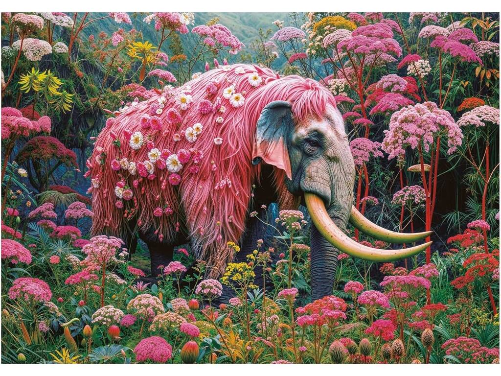 Puzzle 1000 Eléphant floral