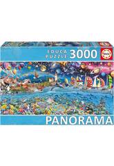 Puzzle 3.000 Panorama Leben