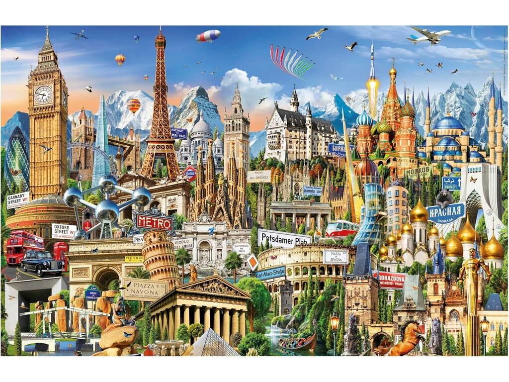 Puzzle 1000 Miniature Simboli d'Europa