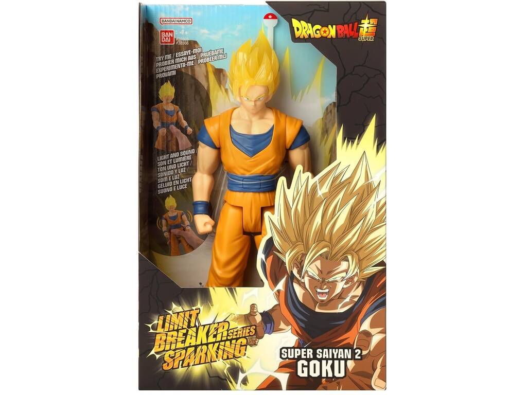 Dragon Ball Super Limit Breaker Sparking Series Figura Super Saiyan 2 Goku con Luce e Suono