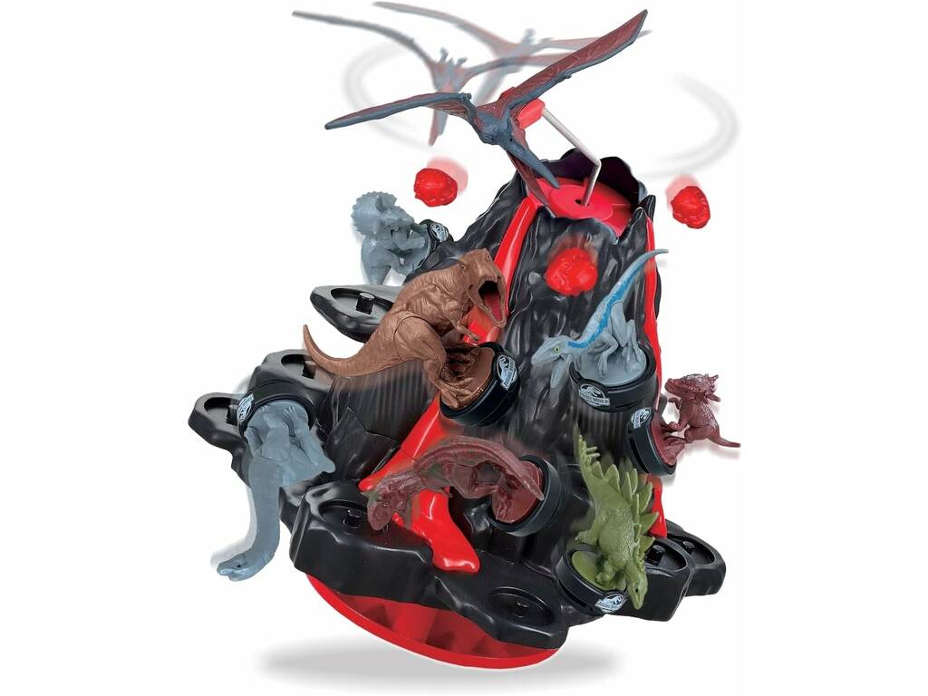 Jurassic World Shaky Volcano con 8 dinosauri