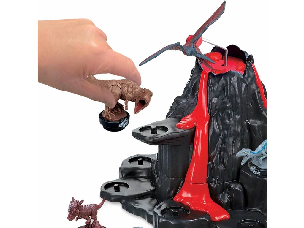Jurassic World Shaky Volcano con 8 dinosauri