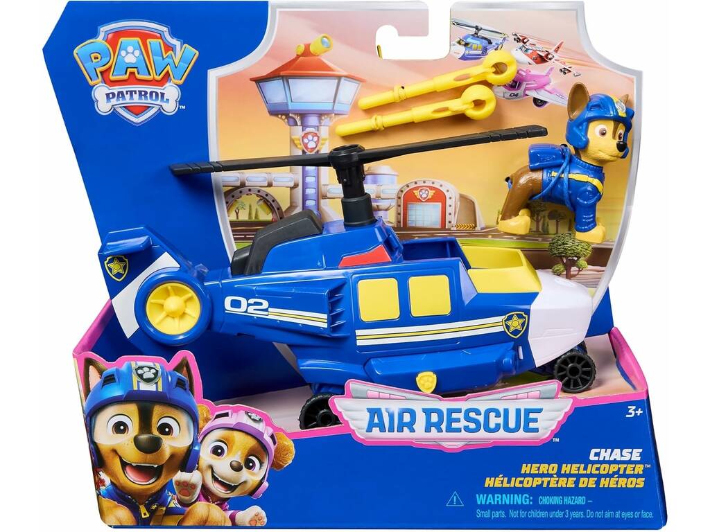 Figurine Paw Patrol Air Rescue Chase avec véhicule d'action