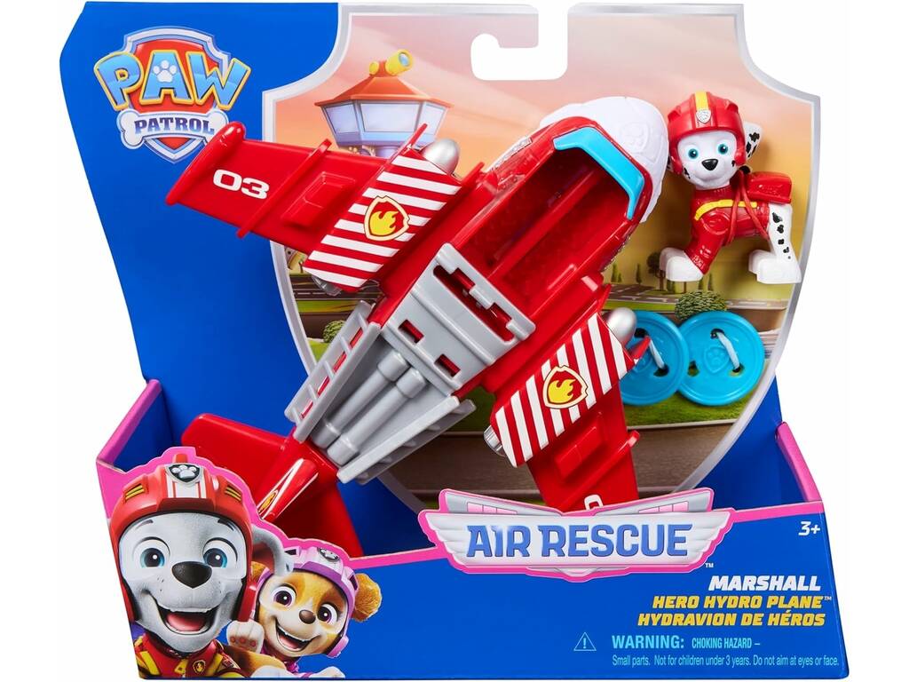 Patrulla Canina Air Rescue Figura Marshall con Vehículo de Acción