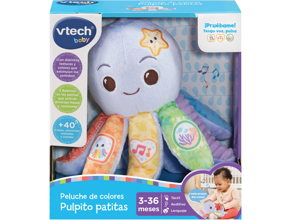 Peluche colorato Polipo zampette Vtech 577922