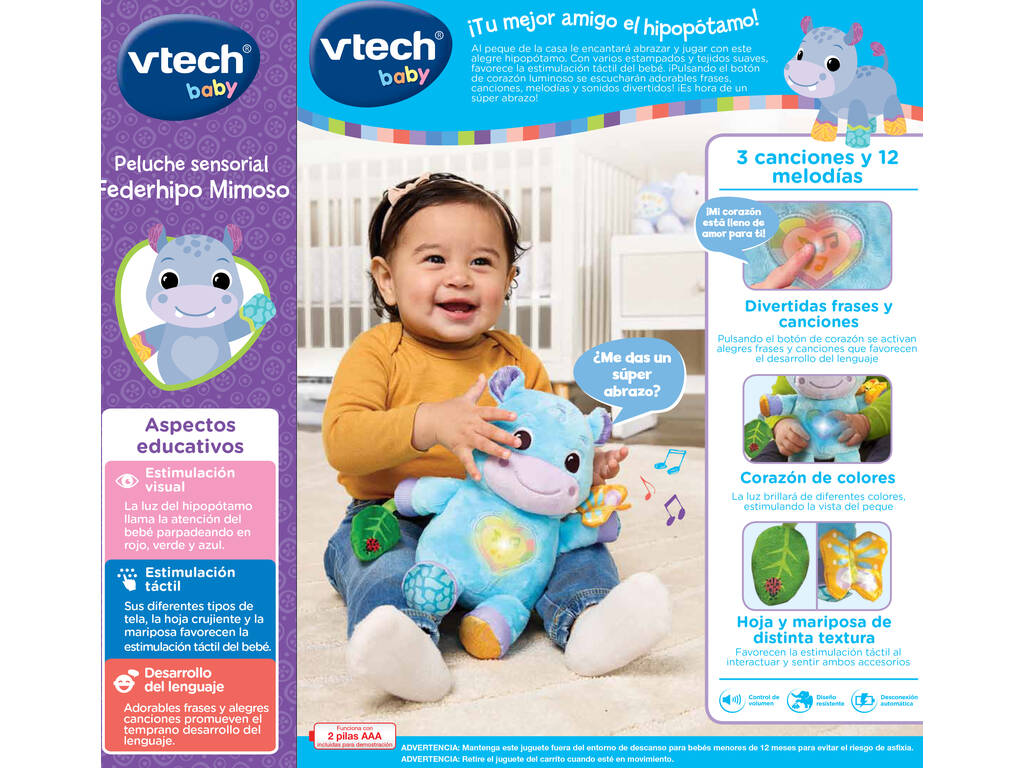 Vtech Baby Peluche sensoriale Federhipo Mimoso