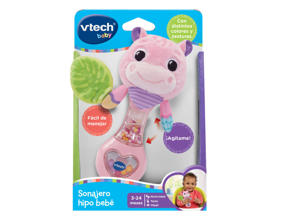 Baby Sonaglio hippo rosa