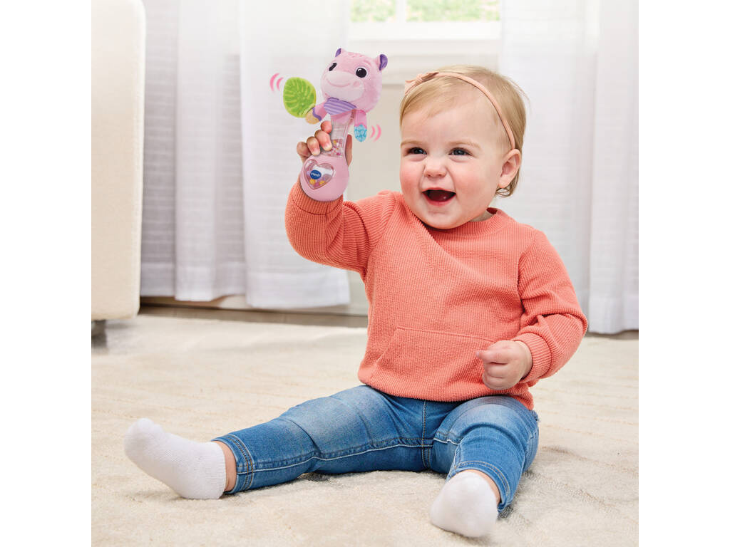 Baby Sonaglio hippo rosa