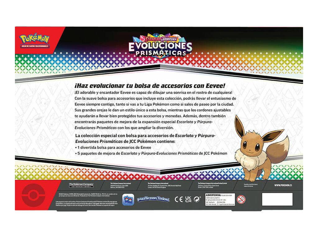 Pokémon TCG Evoluciones Prismáticas Caja Colección Especial con Bolsa para Accesorios