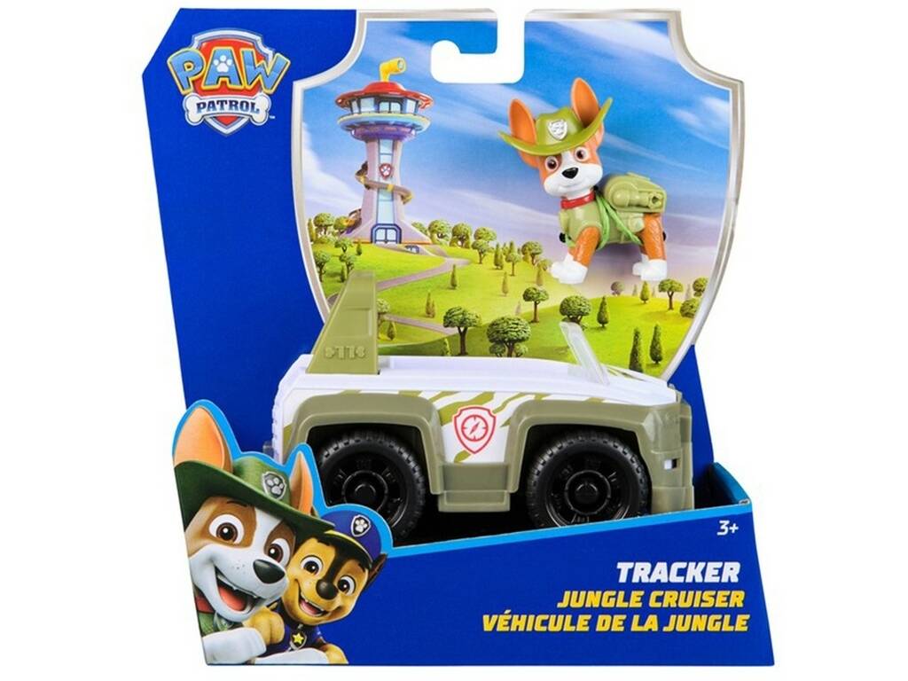 Paw Patrol Figura Tracker con veicolo classico