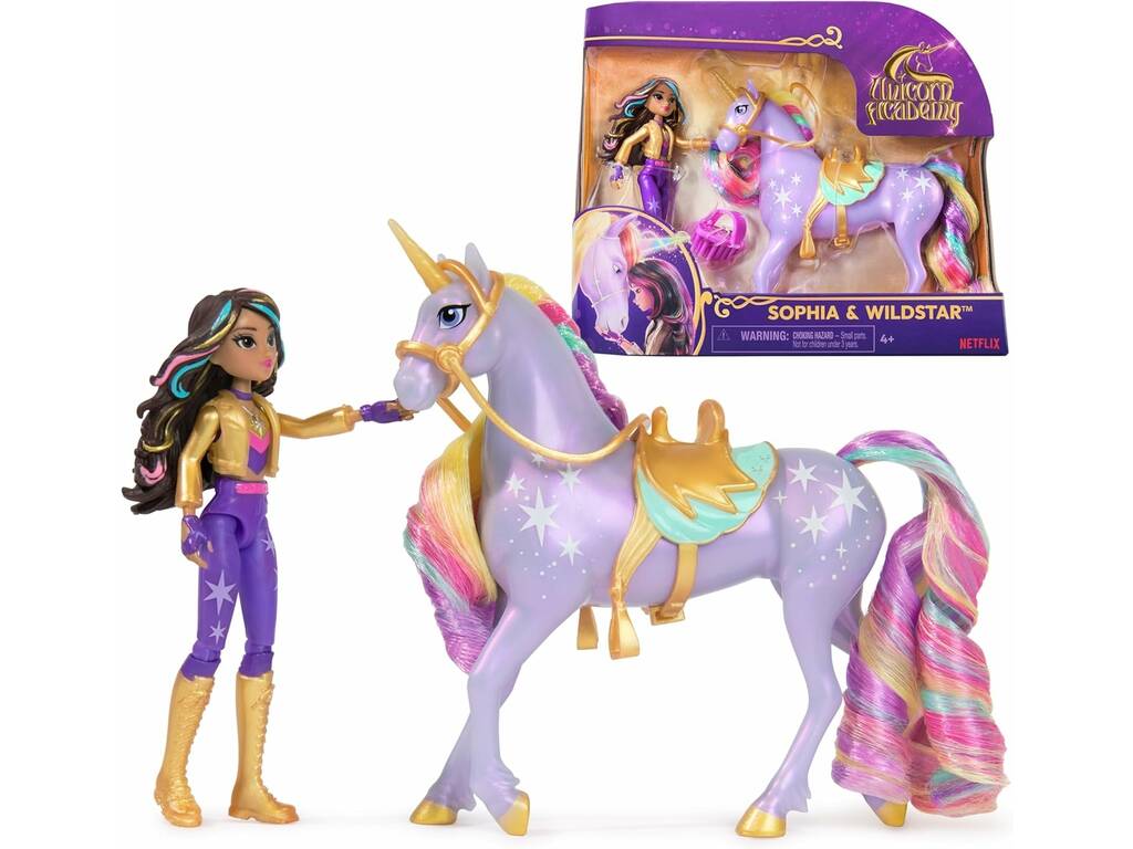Accademia Unicorno Pack Bambola Sophia e Unicorno Wildstar