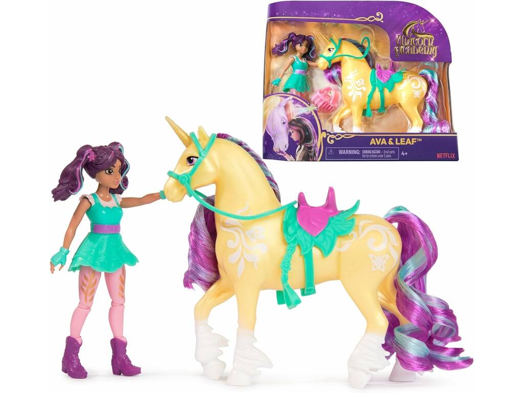 Accademia Unicorno Pack Bambola Ava e Unicorno Leaf