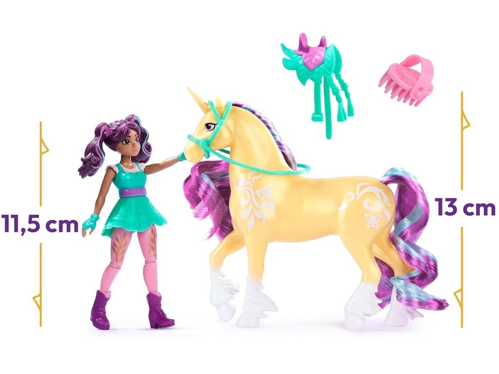Accademia Unicorno Pack Bambola Ava e Unicorno Leaf