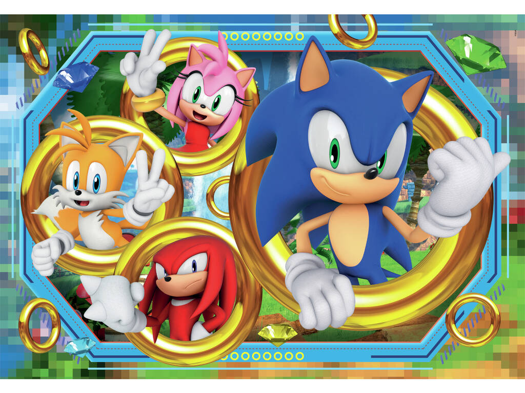 Puzzle 180 Sonic The Hedgehog com Autocolantes