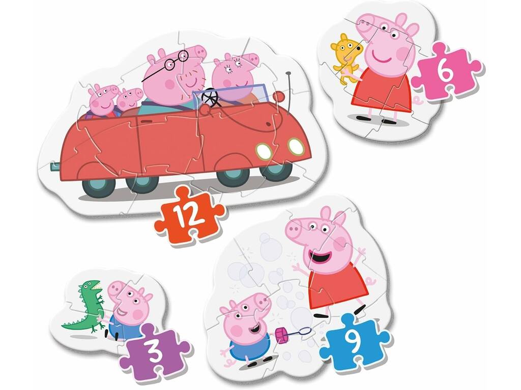 Puzzle My First Puzzles Super Color 3-6-9-12 Peppa Pig