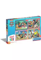Puzzle Supercolor 4 en 1 Patrulla Canina
