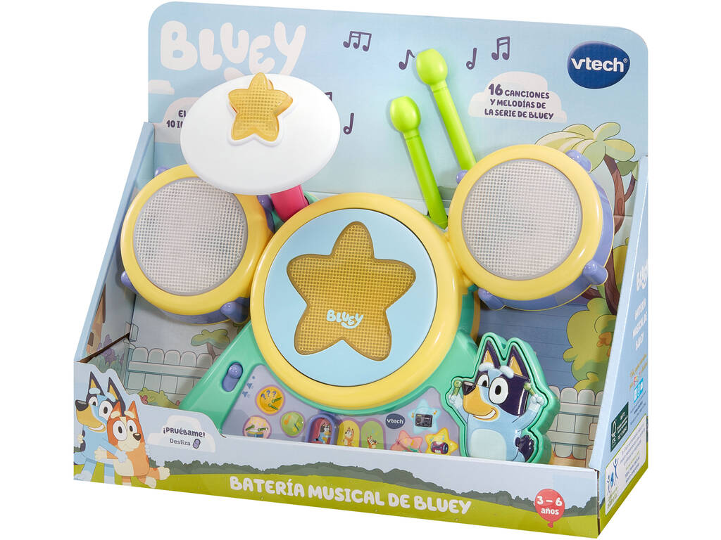 Bluey Batteria musicale Bluey con 16 canzoni e melodie