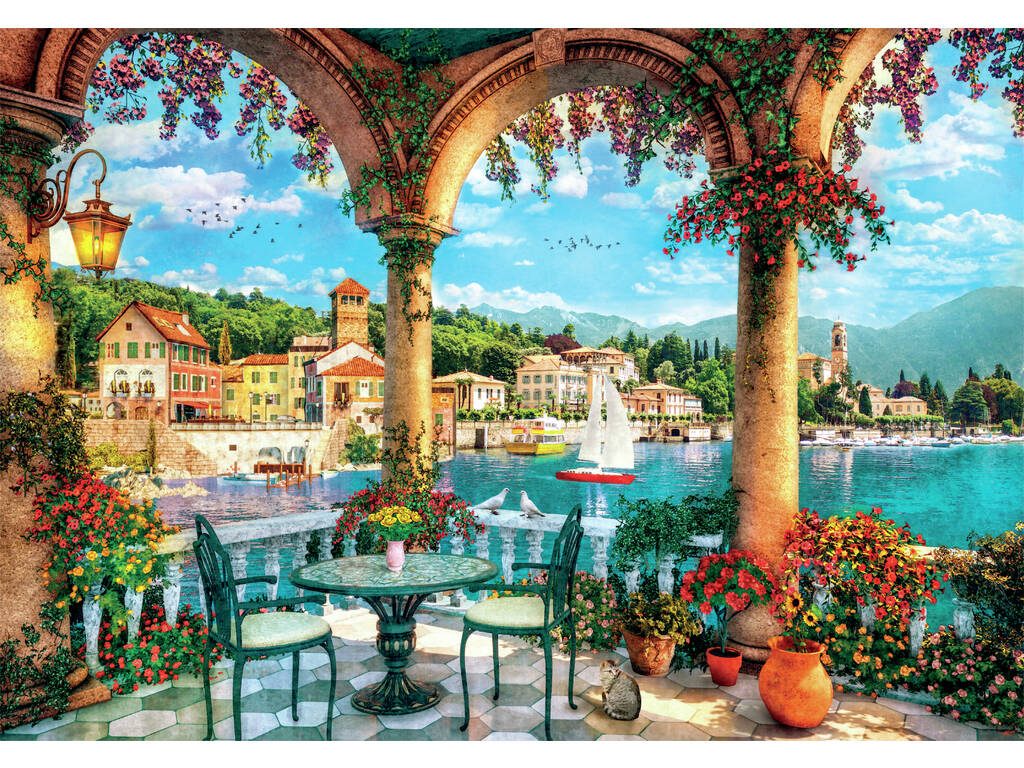 Puzzle 1000 Balcony View of Lake Como